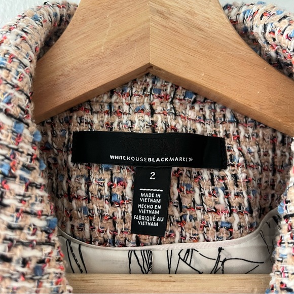 WHBM | Pink Tweed Double Breasted Studio Blazer Jacket | 2 - Picture 3 of 5